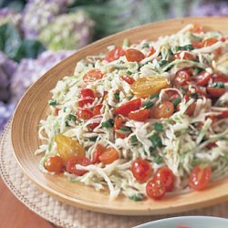 Cabbage and Tomato Slaw with Sherry-Mustard Viniagrette