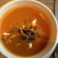 Roasted Red Pepper and Eggplant Soup