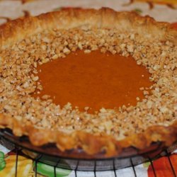 Pumpkin Pie with Toffee-Walnut Topping