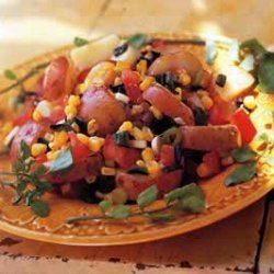 Potato Salad with Chilies and Corn