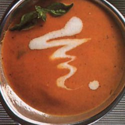 Roasted Carrot and Tomato Soup with Basil