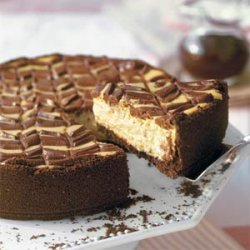 Lightened Chocolate-Coffee Cheesecake With Mocha Sauce