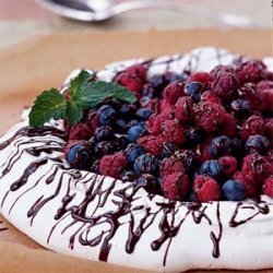 Chocolate and Berry-Covered Meringue