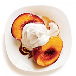 Bourbon-Glazed Peaches With Yogurt