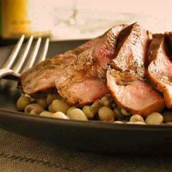 Sauteed Duck Breast with Peas