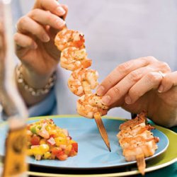 Grilled Shrimp with Mango and Red Onion Relish