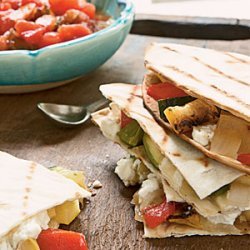 Grilled Pepper-and-Squash Quesadillas