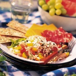 Rice Salad with Ham and Tomatoes