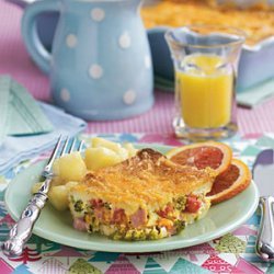 Holly's Broccoli Ham and Cheese Strata