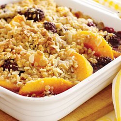 Peach and Blackberry Crumble