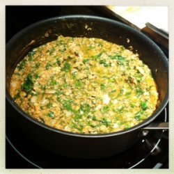 Red Lentil Spinach Curry with Spiced Rice