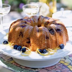 Glazed Lemon-Blueberry Poppy Seed Bundt Cake