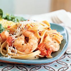 Spicy Shrimp and Fettuccine