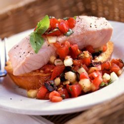 Chilled Poached Salmon with Panzanella