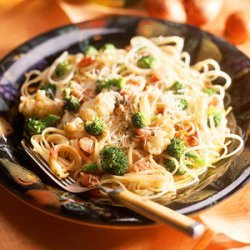 Pasta with Broccoli and Cauliflower in Mustard Sauce