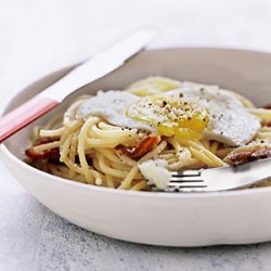 Spaghetti with Bacon and Eggs