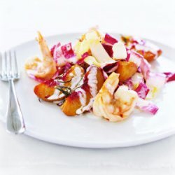 Roasted Peach and Shrimp Salad
