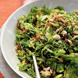 Brussels Sprout Hash with Bacon, Hazelnuts, and Mint