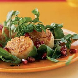 Seared Scallops with Pomegranate Sauce