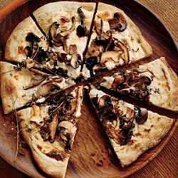 Mushroom–and–Goat Cheese Bechamel Pizzas