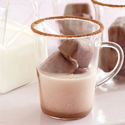 Milk with Hot Chocolate Ice Cubes