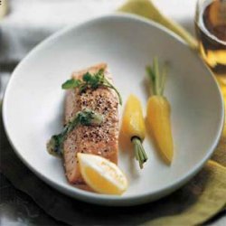 Steamed Salmon with Watercress Sauce