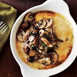 Fontal Polenta with Mushroom Saute