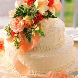 Fresh Orange Wedding Cake