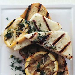 Grilled Haloumi Cheese and Lemon