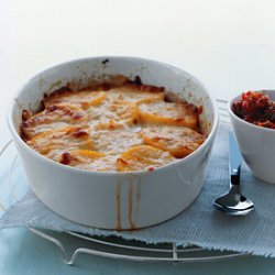 Polenta Pie with Cheese and Tomato Sauce