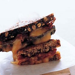 Grilled Cheddar and Bacon with Mango Chutney