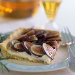 Fresh Fig Tart with Rosemary Cornmeal Crust and Lemon Mascarpone Cream