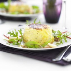 Twice-Baked Goat Cheese Souffles with Salad
