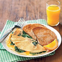 Spinach Omelet and Toast