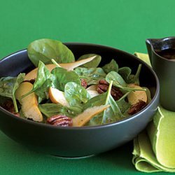 Candied Pecan, Pear, and Spinach Salad