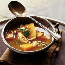 Chicken and Sweet Potato Soup with Chile and Lime
