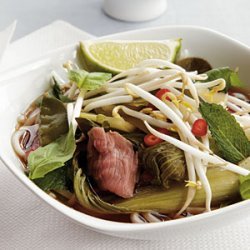 Vietnamese Beef-Noodle Soup with Asian Greens
