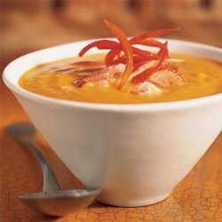 Curried Butternut Squash Soup with Crab