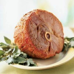 Gingersnap-Crusted Ham with Apricot-Mustard Sauce