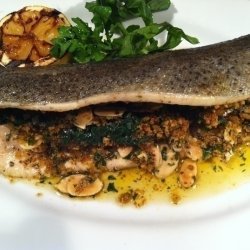 Grilled Rainbow Trout with Mushroom Stuffing