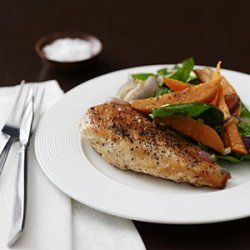 Chicken with Roasted Sweet Potato Salad