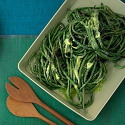 Roasted Long Beans with Herb Butter