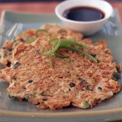 Shredded Carrot-Ginger Pancakes with Asian Dipping Sauce