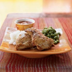 Seared Chicken with Sriracha Barbecue Dipping Sauce