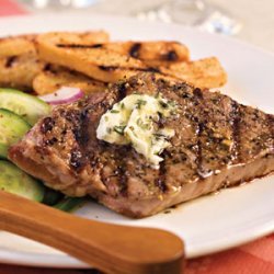 Strip Steak With Rosemary Butter