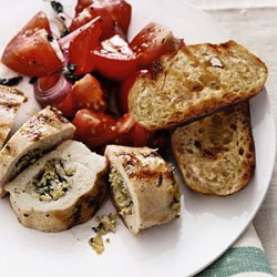 Stuffed Chicken Breasts with Tomato Salad
