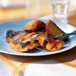 Peach-Glazed Barbecue Pork Chops and Peaches