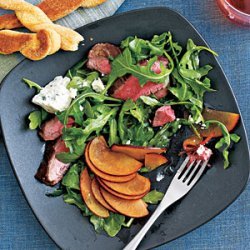 Flank Steak Salad with Plums and Blue Cheese