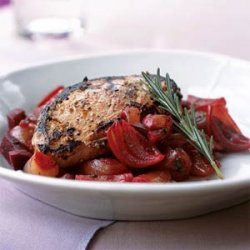 Marinated Duck Breasts with Shallot and Beet Relish