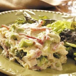 Broccoli Chicken Lasagna (mushrooms and ham)
